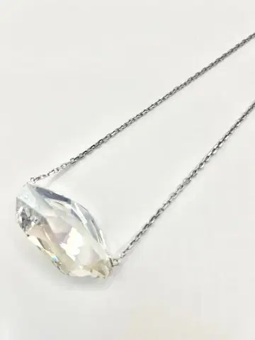 스와로브스키 싱글 볼 목걸이 대형 실버 여성용