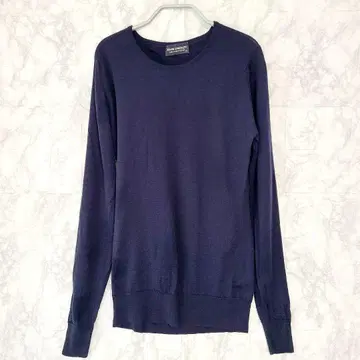 존스메들리 니트 크루넥 퓨어 버진 울 M 네이비