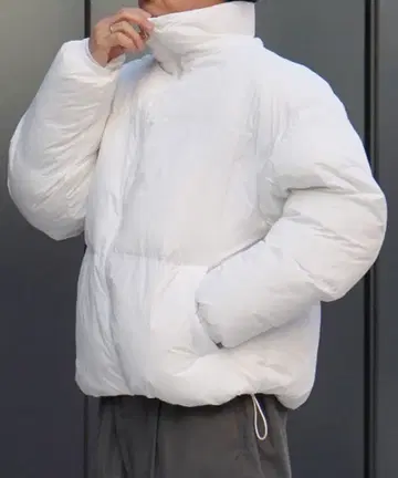 남성용 confirm 나일론 파이버 다운 자켓 화이트 M 새상품