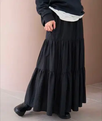 택 포함 새상품 신상 coen 울 라이크 거즈 캉캉 스커트 블랙