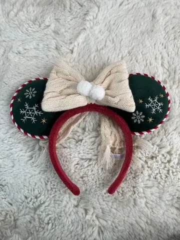 디즈니 크리스마스 미키 귀 머리띠