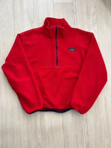 L.L.Bean 하프 지퍼 풀오버 플리스 레드