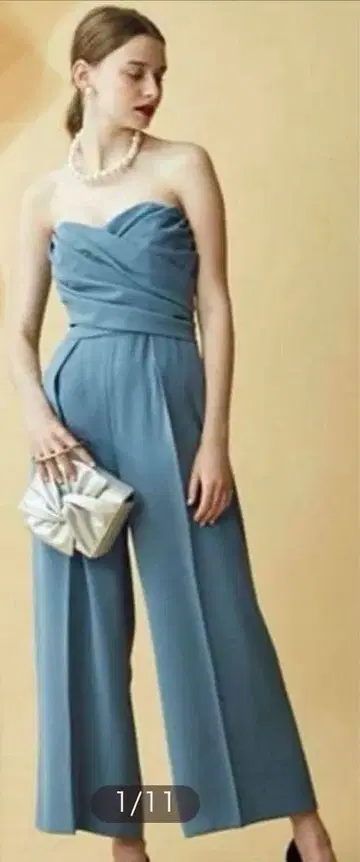 LAGUNAMOON 블루 팬츠 드레스 2Way L 사이즈 (하자 있음)