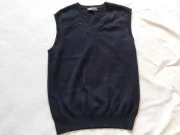 캐시미어 100% V넥 니트 베스트 M 캐시미어 블랙 블랙