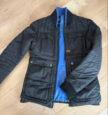 G-STAR 퀼팅 점퍼 블랙/블루 리버서블