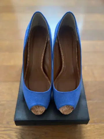 DRWCYS 파랑 스웨이드 하이힐