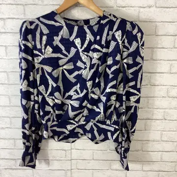 12.15 t641 니나리치 셔츠 올 패턴 긴팔 노카라 빈티지