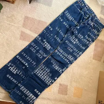 HYSTERIC 프린트 데님 팬츠