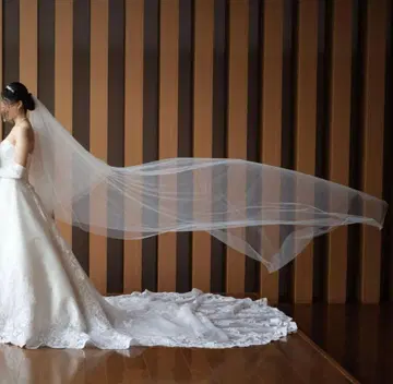 타카미 브라이덜 롱 웨딩 베일 (그로브 포함)