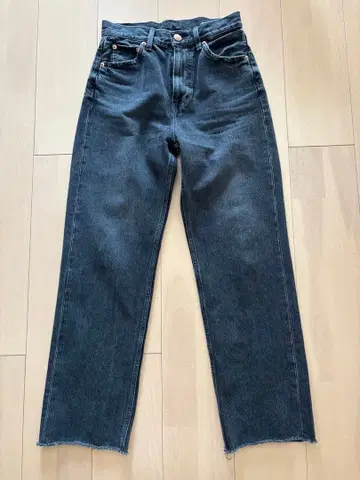 RED CARD size 23 숯 블랙 스트레이트 데님