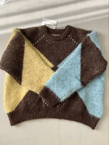 mignon nugu 빅 아가일 무늬 니트