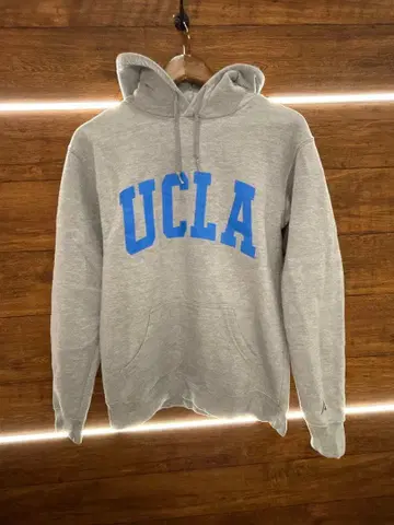 UCLA 그레이 후드 부착 후드티