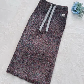 [ 새상품급 ] 헬로 샌프란시스코 유리 얀 반짝반짝 니트 스커트