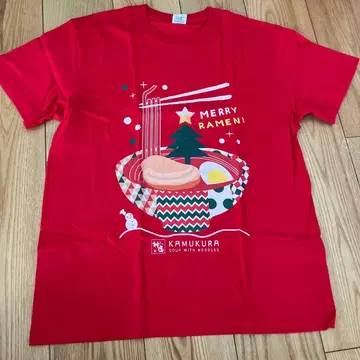 KAMUKURA 라멘 티셔츠 빨간색