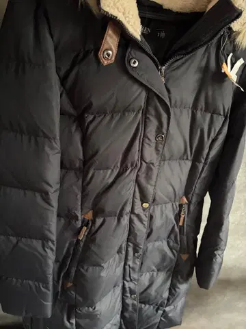 랄프 로렌 후드 부착 롱 다운 자켓 블랙