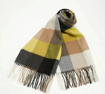 PLST 체크 캐시미어 머플러 택 포함 새상품