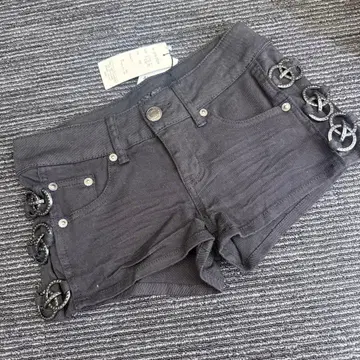 헤이세이 갸루 Y2K 그런지계 반지 숏팬츠 BK 61-89 블랙