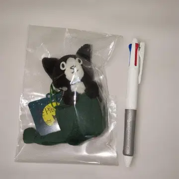 레트로 아기 고양이 핏치 손가락 인형 마스코트 봉제 인형 검은 고양이 참