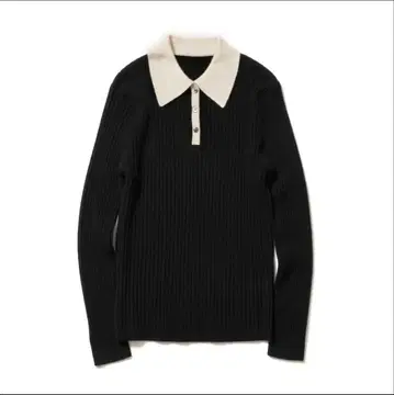 시마리 cccmalie 캐시미어 바이컬러 폴로 옷깃 니트