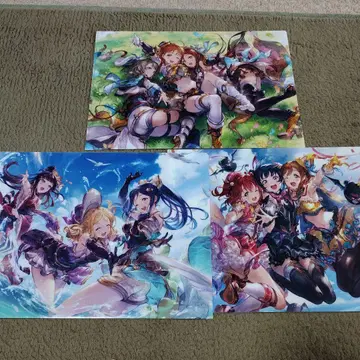 러브 라이브! 선샤인!! 그랑블루 판타지 콜라보 클리어 파일 3장 세트