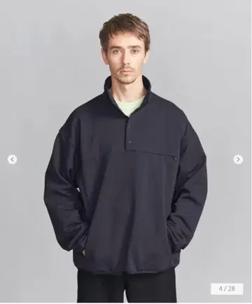 우라케 스냅 풀오버 네이비 M