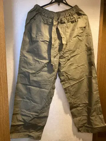 minsobi 카키 코튼 프리 팬츠