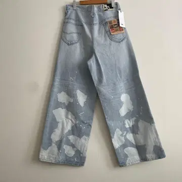 [ 새상품 택 포함 ] Lee 남성용 라이트 블루 페인트 와이드 데님