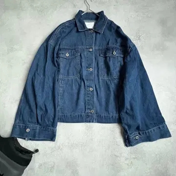 미사용급 THE YOn 자요 슈퍼 와이드 슬리브 데님 자켓