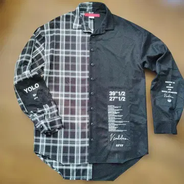 rovtski 로프트 스키 AFYF 빅 실루엣 바이링구얼 셔츠