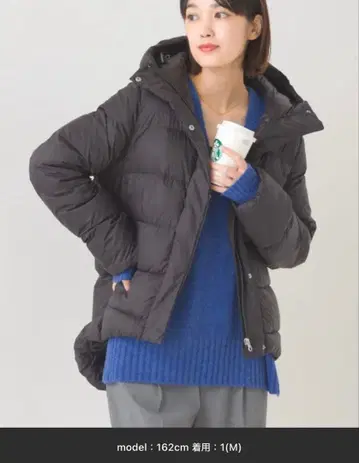 OMNES 후드 부착 코쿤 다운 자켓