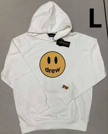 drew house 스마일리 페이스 후드티 화이트