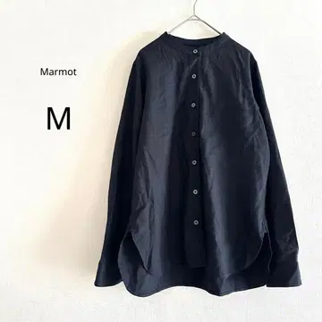 [ Marmot ] 울 50% 셔츠 밴드 카라 네이비 M 크루넥