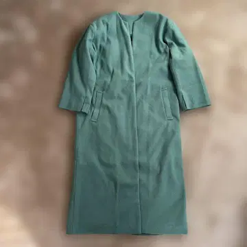 Aunt Marie's 노카라 롱 코트 그린 녹색 덕질