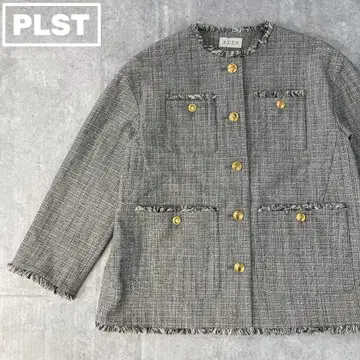 플라스테 PLST 트위드 메탈 버튼 자켓 [ M ]