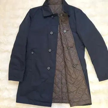 새상품급 매킨토시 런던 던켈드 스텐카라 코트 네이비 L