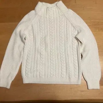 [ 세탁 가능 ] AMACA 케이블 니트 코튼울 일본제