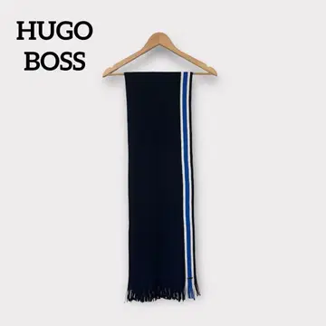 휴고보스 머플러 울 컨디션 최상 네이비