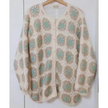 빈티지 니트 가디건 자켓 코트 모티브