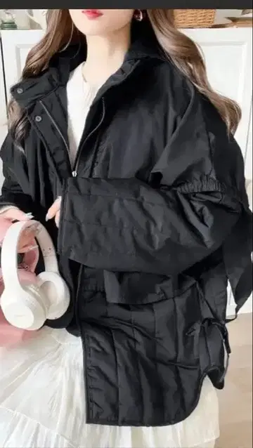 블랙 퀼팅 자켓 M 사이즈