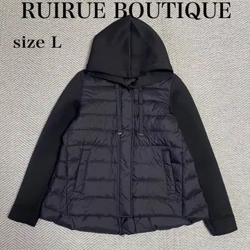 새상품급 루일 에 부티크 종이상자 니트 라이트 다운 자켓 L 블랙