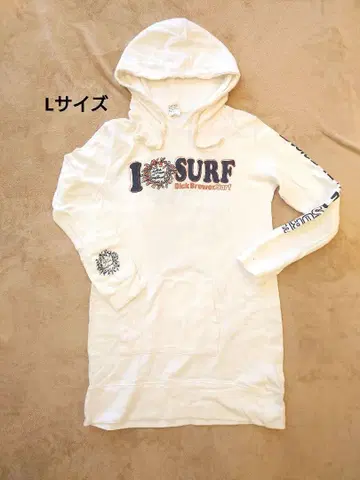 Dick Brewer Surf 롱 후드티 화이트 후드 L
