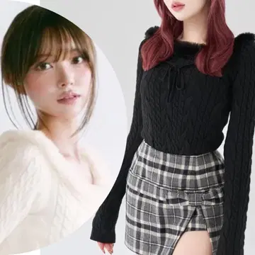 미개봉 새상품 다리치 니트탑 블랙 프리 사이즈