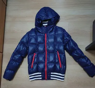 타미힐피거 후드 부착 다운 자켓 L 네이비