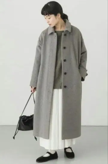 카구레 울 발마칸 코트 롱 코트