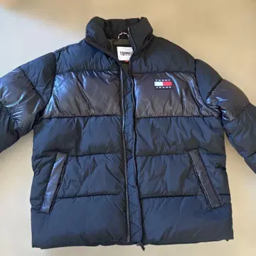 TOMMY JEANS 다운 자켓 블랙 블랙