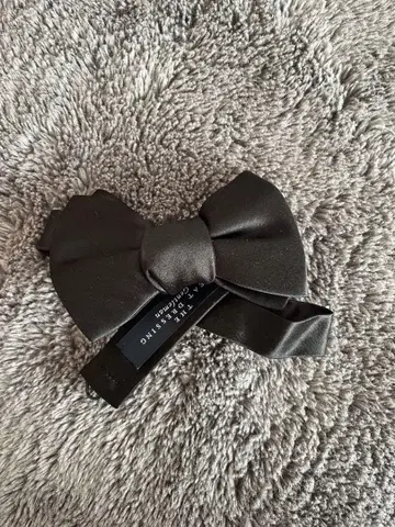 트리트 드레싱 블랙 새틴 보타이