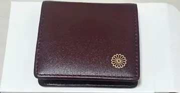 황궁 밴드 포함 동전 지갑 버건디 소가죽