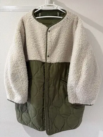 보아 포함 퀼팅 자켓 M 사이즈