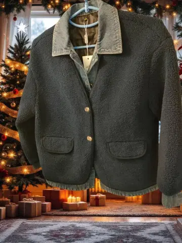 데님 옷깃 버튼 니트 가디건 네이비 뤼미에 같은 형태 인기 가을/겨울