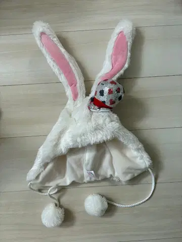 앨리스 이상한 나라의 앨리스 흰 토끼 팬캡 디즈니 화이트 화이트